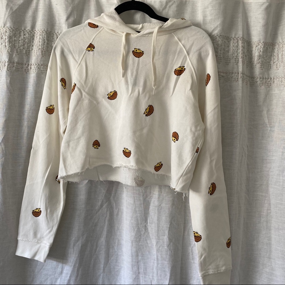 Hedgehog cropped hoodie